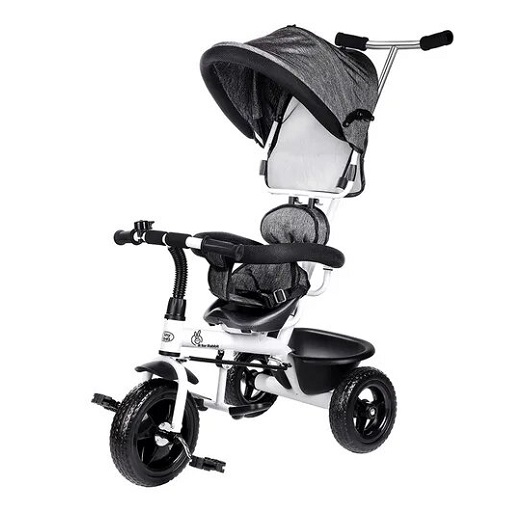 R for Rabbit Tiny Toes Sportz Lite Tricycle with Canopy - Grey